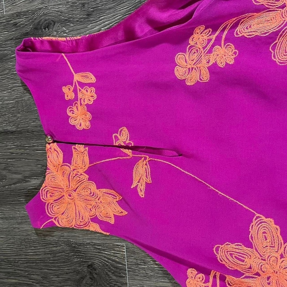 Gianni Bini Dress Womens Small Pink Orange Floral Sleeveless Casual Party - Picture 8 of 8